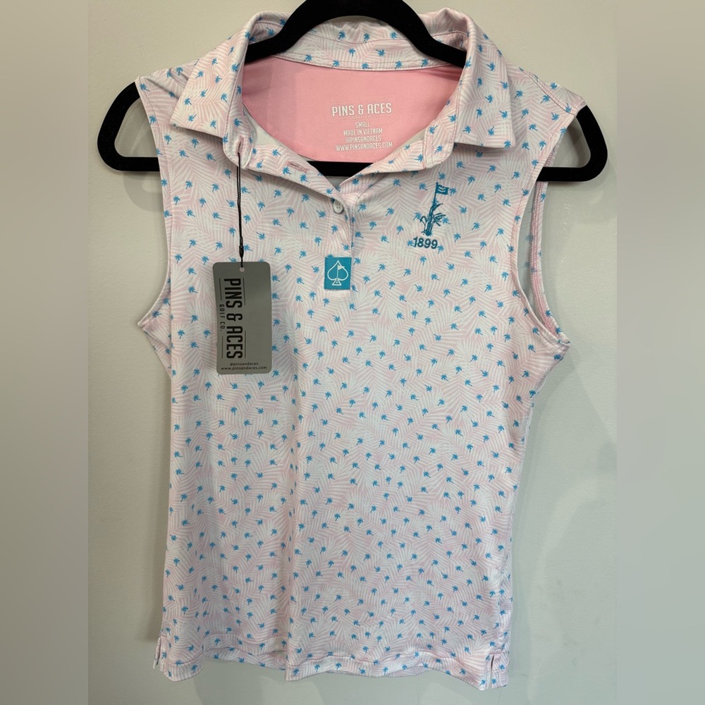 Pins & Aces Size large sleeveless‎ golf shirt size small